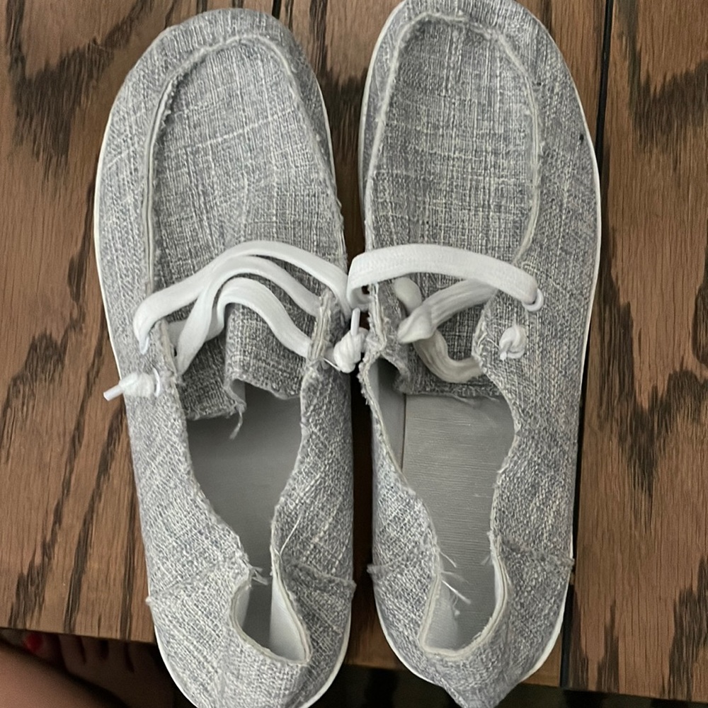 Gray sneakers